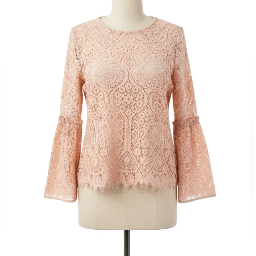 Worthington Bell Sleeve Lace Blouse